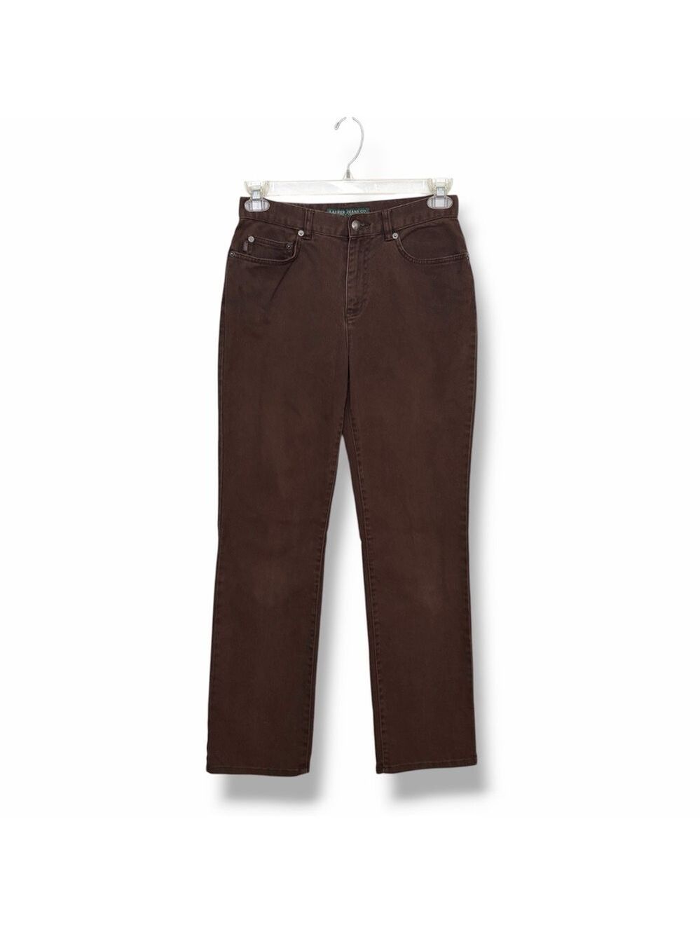 Vintage Ralph Lauren Jeans Co Brown Straight Leg Jeans Size 6 - Picture 2 of 8